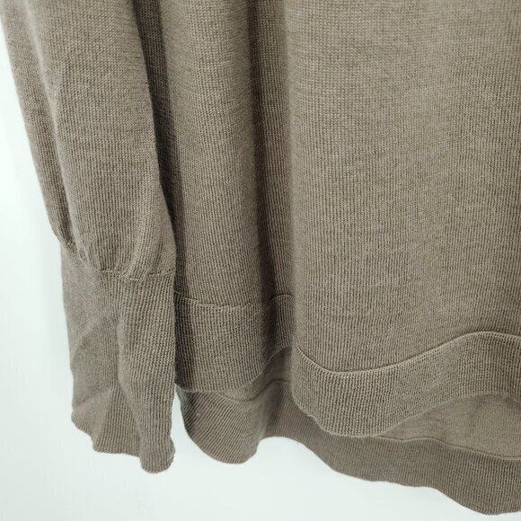 Emu Australia 100% Merino Wool Lightweight Scoop Neck Sweater Top L Tan - Picture 7 of 15